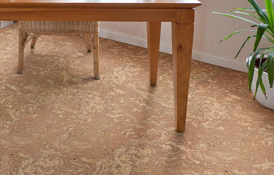 Пробковый пол клеевой Corkstyle Corkwise Madeira 915×305×4 фото в интерьере